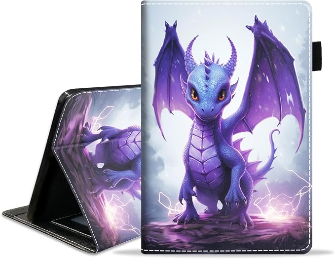 Case for Amazon Fire HD 8/HD 8 Plus Tablet (8 12th/10th Generation 2024/2022/2020 Release) Slim PU Leather Stand Folio Cover with Auto Wake Sleep African Woman Wolf