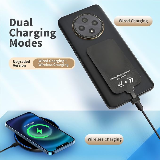 Type C Thin Wireless Charger Receiver for A50 A51 A52 - USB C Wireless Charger Module for Phones
