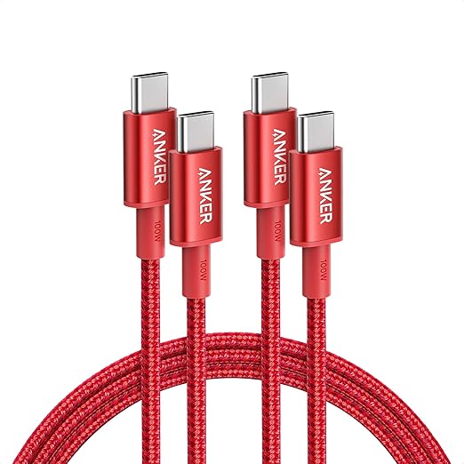 Anker USB C to USB C Cable 100W Fast Charging Cable (2-Pack 10 ft Black) | For iPhone 17 Series MacBook Pro 2020 Pixel and More (Not for Video Output)