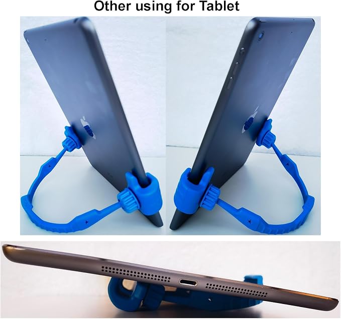 4 Pack Adjustable Holder for PhoneTablet and E-ReadersThumbs Up Lazy Phone StandBlue/Black/Red/Turquoise 5.63 x 3.66 x 1.77Inch