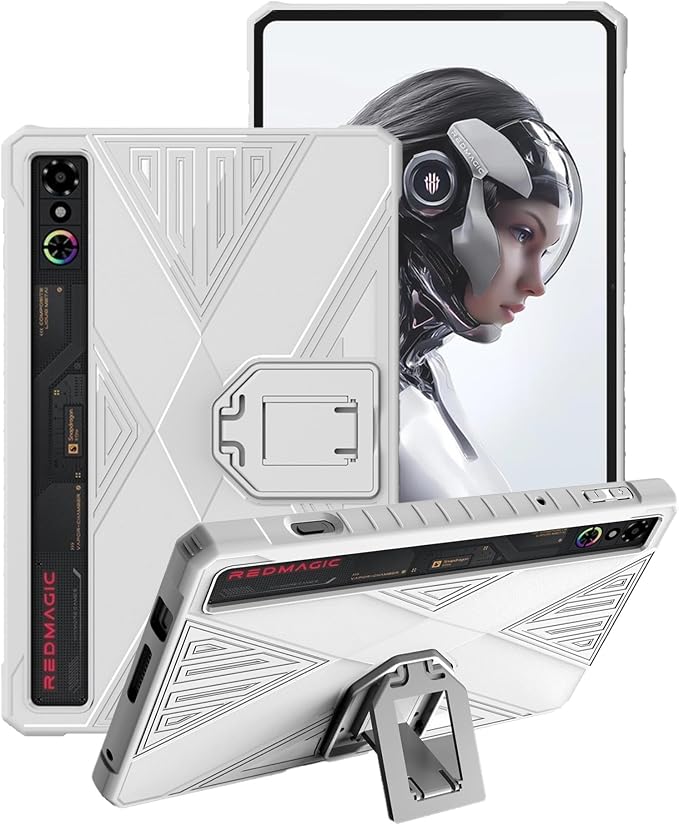 Case for REDMAGIC Astra Gaming Tablet 9.06 Inch (Black) | Flexible TPU Cover with Kickstand for ZTE Nubia RedMagic Gaming Pad 3 Pro Tablet Shockproof