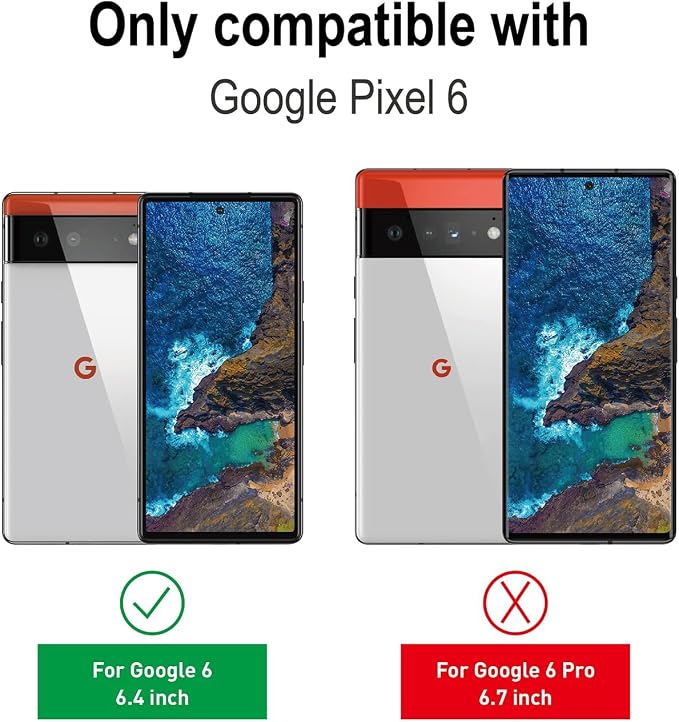AACL 2-Pack for Google Pixel 6 Screen Protector Tempered Glass [6.4] | with 2-Pack Camera Lens Protectors HD Clear Fingerprint Unlock Case-Friendly Anti-Scratch [9H Tempered Glass]