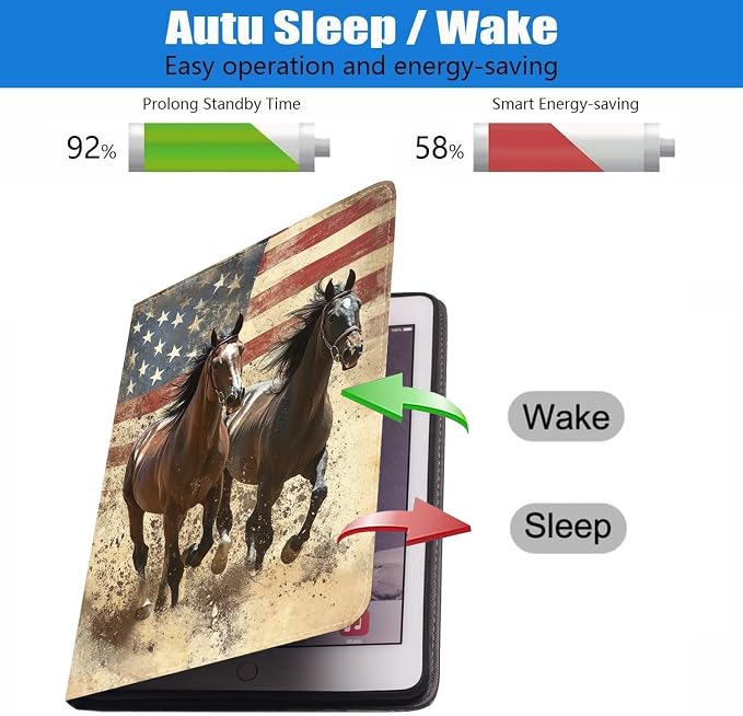 Case for iPad 6th/5th Generation (2018 2017 Model 9.7 Inch) iPad Air 2/Air 1 (9.7 Inch) Slim PU Leather Stand Folio Cover with Auto Wake Sleep African Woman Wolf