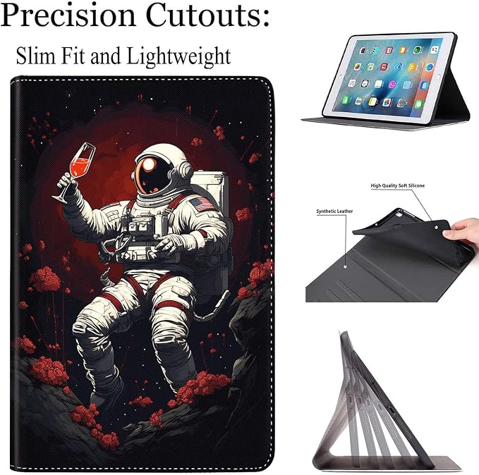 Case for Samsung Galaxy Tab S10 FE Plus 5G Multi-Angle Stand Smart Cover Shockproof with Auto Wake/Sleep for Galaxy Tab S10 FE+ 13.1 Inch (SM-X620/SM-X626B) 2025 Magic Mushrooms Fungus