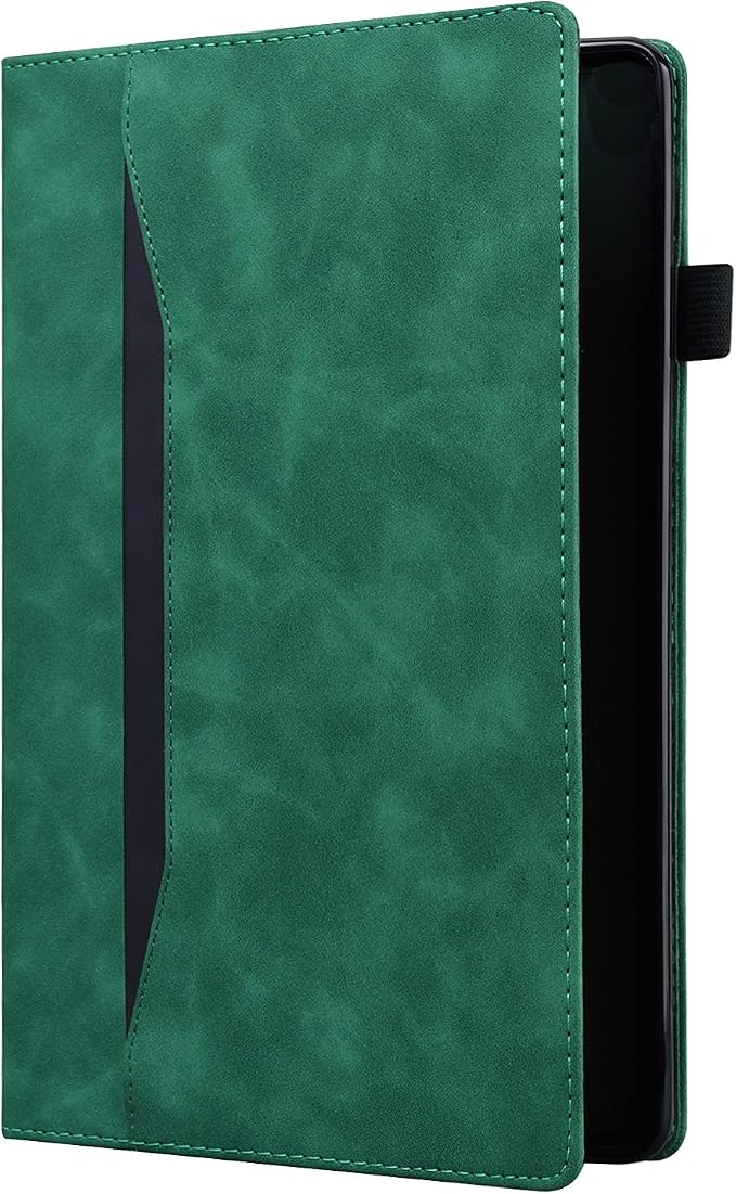 for Kindle Fire HD 8 Tablet (only Fits 10th Generation) &amp Fire HD 8 Plus 8 Case 2020 with Stand/Pencil Holder/Card Pocket/Elastic Band Embossed PU Leather Floral Cover Brown Peacock Flower