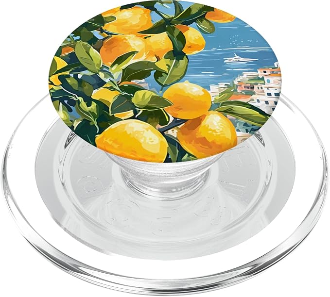 Italian Coast with Amalfi Lemons from The Mediterranean Sea PopSockets PopGrip for MagSafe