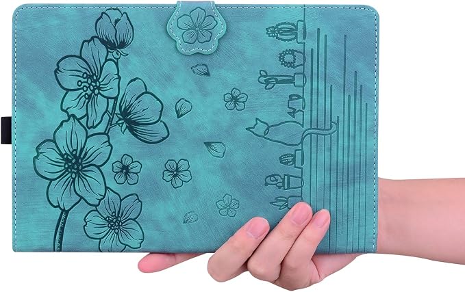 Kindle Fire HD 8 Tablet Case (8th/7th/6th Generation)Smart Stand Synthetic Leather Cover with Auto Wake/Sleep [Card &amp Pencil Holder] for 8 Amazon Fire HD 8 (2018/2017/2016) Blue Sea Beach