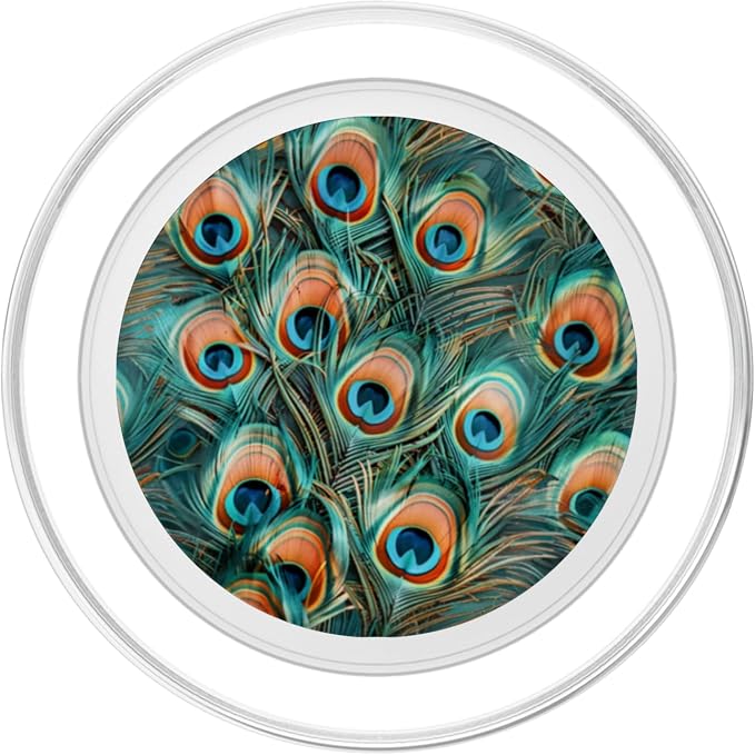 Peacock Feather Pattern PopSockets PopGrip for MagSafe