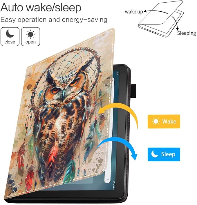Case for Amazon Fire HD 8/Fire HD 8 Plus Tablet (12th/10th Generation 2024/2022/2020 Release) Premium PU Leather Cover with Auto Sleep Wake African Women