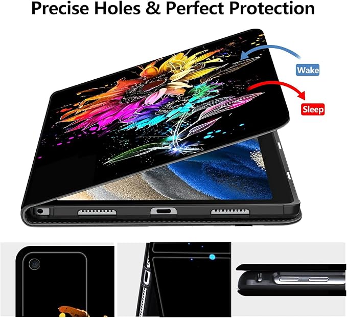 DIGTIALLL Case for Amazon Kindle Fire 7 Inch Tablet (9th/7th/5th Generation 2019/2017/2015 Release) PU Leather Smart Protective Cover with Auto Sleep/WakeBeach Palm Trees
