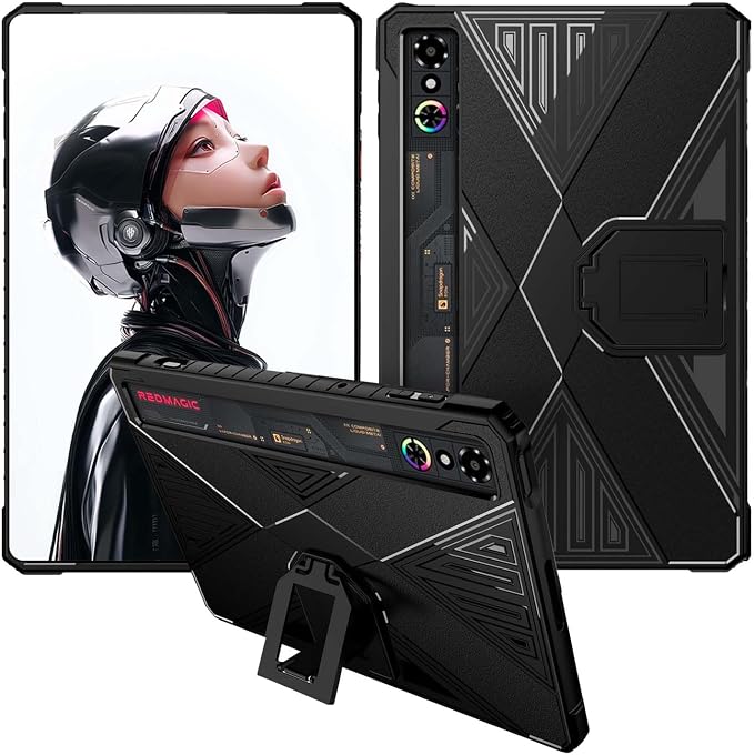 Case Cover for REDMAGIC Astra Gaming Tablet 9.06 inch Slim Soft TPU Protective Cover with Kickstand for REDMAGIC Gaming Tablet 3 Pro Anti-ScratchShockproofBlack