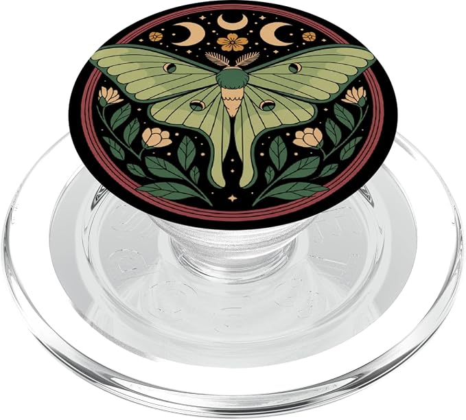 Luna Moth Lover Entomology Bug Flying Insect PopSockets PopWallet for MagSafe