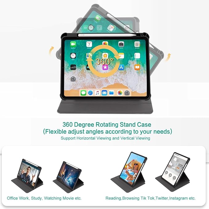 Case for iPad 9th Generation 8th/ 7th 2021/2020/2019 10.2 inch Premium PU Leather Folio Stand Shell Shockproof TPU Back Cover Baseball