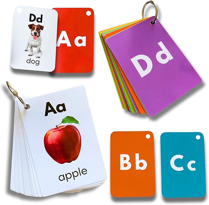 English Alphabets Flash Cards (Realistic Images)
