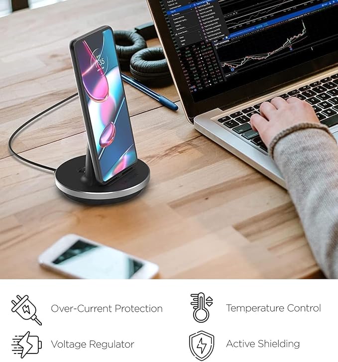 Encased iPhone Charger Dock, Fast Charge Desktop Charging Stand (case Compatible) DockMate² MFI Certified Lightning Charger (Fully Adjustable Design)