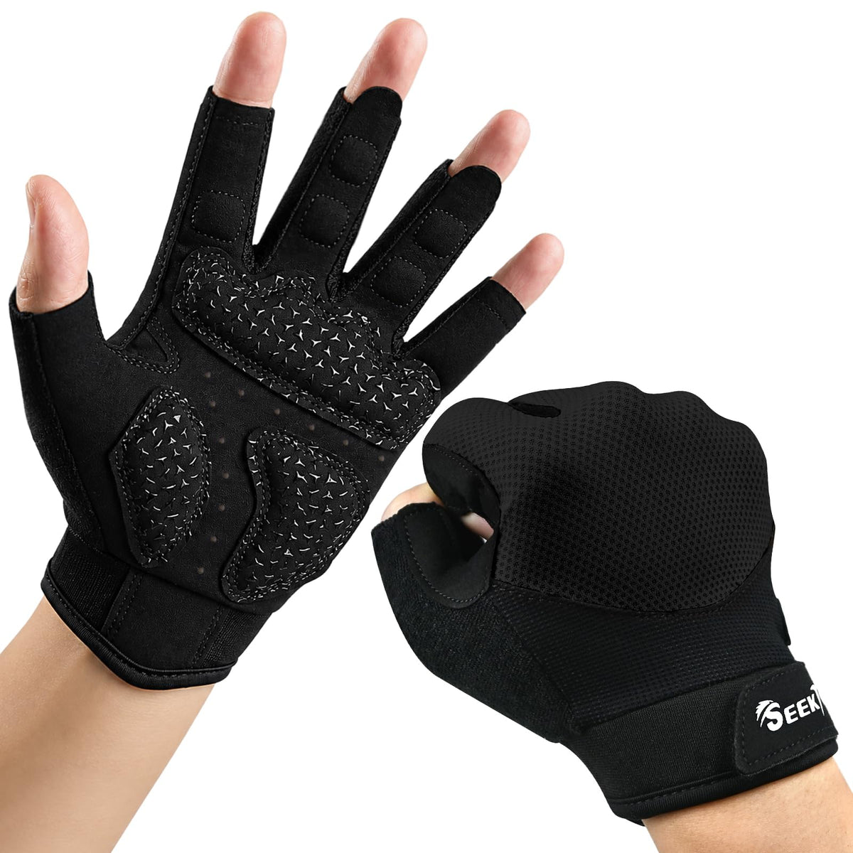 Seektop Breathable Workout Gloves Full Palm Protection for Women & Men