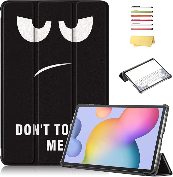 Case for Samsung Galaxy Tab S8 Plus 12.4 2022/S7 FE 2021/S7 Plus 2020 (SM-X800/X806/T730/T733/T736/T738/T970/T975/T976) Lightweight Tri-Fold Stand Thin Cover Auto Wake/Sleep Almond Blossom