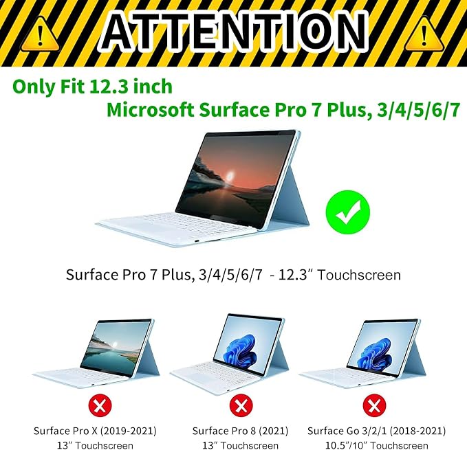 Case for Microsoft Surface Go 4/3/2/1 (2023/2021/2020/2018)-Slim PU Leather Lightweight Adjustable Stand Smart CoverAmerican Flag