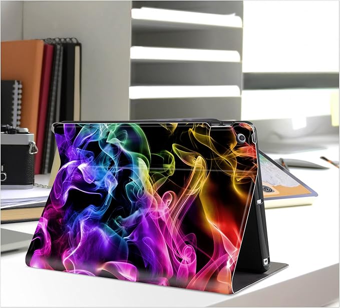 Vimorco for iPad 10.2 Case 9th Generation Cover Flower Cats for iPad 9th/8th/7th Generation Case Slim Soft Rubber Back Adjustable Stand Auto Wake/Sleep Smart Black Cat