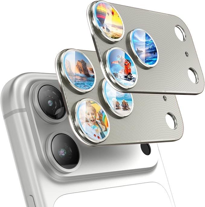2 Pack for iPhone 17 Pro Camera Lens Protector Metal Aluminum Alloy Tempered Glass Cover Camera Screen Protector Accessories Case Friendly，for iPhone 17 Pro