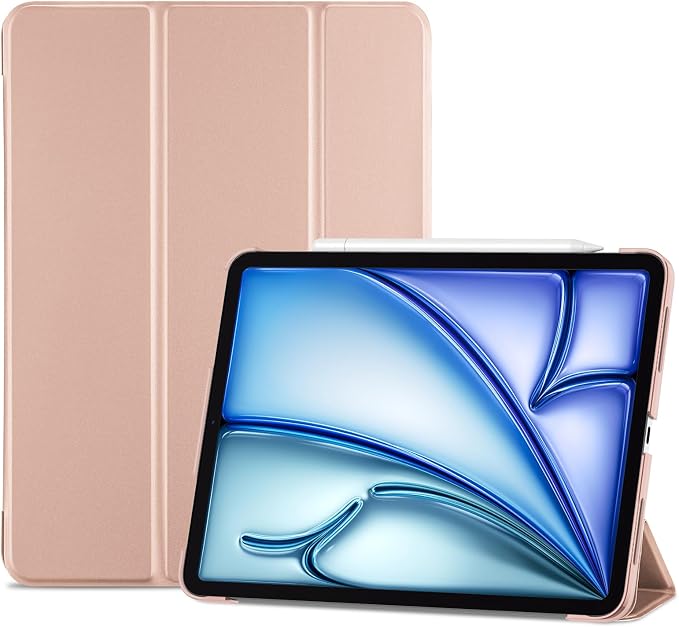 ProCase Smart Case for iPad Air 11-inch M4/M3/M2 &amp Air 10.9 5th/4th Gen | Hard Back Cover with Auto Sleep/Wake Slim Lightweight Case for iPad Air 11 2026/25/24 &amp 10.9 2022/2020-Aqua