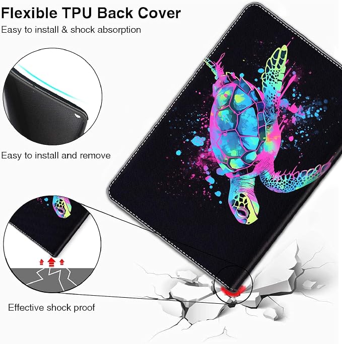 Case for iPad Pro 11 Inch 2022/2021/2020/2018 iPad Air 5th / 4th Gene 10.9 Inch (2022/2020) - Slim Fit Standing Cover with Auto Sleep/Wake，Astronaut Guitar