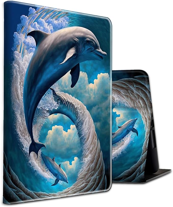 for 10.1 Amazon Fire HD 10 Tablet (13th Generation 2023 Release)PU Leather Multi-Angle Anti Slide Stand Cases with Auto Wake/SleepAnimals Dog Paws Galaxy