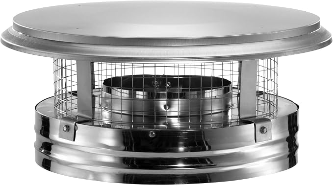 DuraVent DuraPlus 8 Inch Stainless Steel Round Chimney Cap