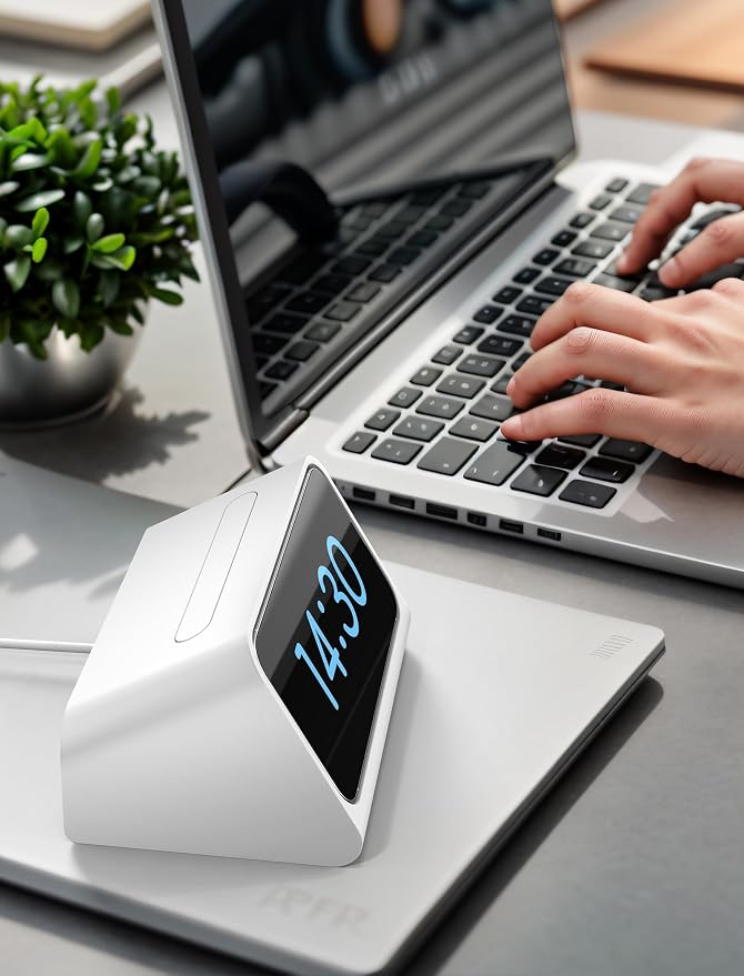 for iPhone Standby Mode Dock DN40 Charging Stand for Magsafe Wireless Charger Compatible with iPhone 16/15 Pro Max for Bedside Phone Holder Bedroom Nightstand Alarm Clock Docking Station