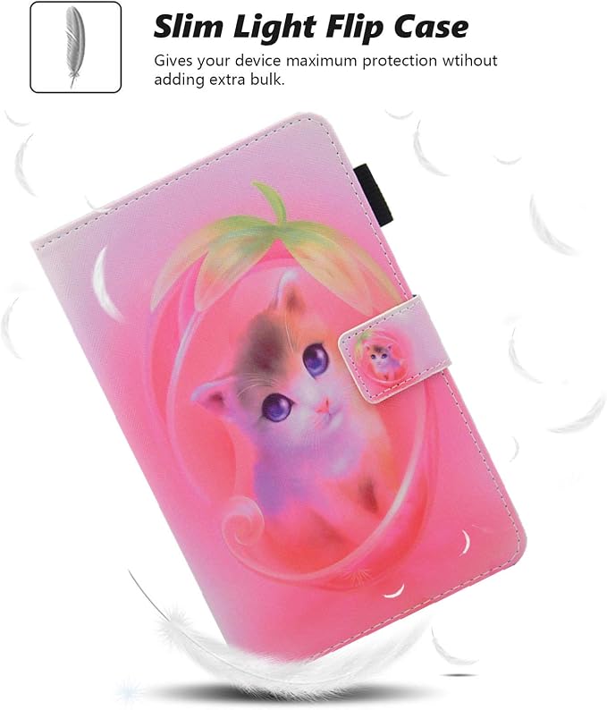 Case for Kindle Fire 7 TabletDteck Full Protective Flip Adjustable Stand Auto Wake/Sleep Smart Cover with Pencil Holder for Kindle Fire 7 Tablet 9th/7th/5th Generation 2019/2017/2015 ReleaseKing Dog