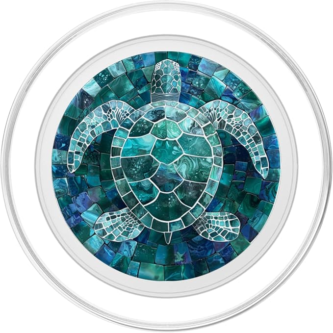 Aesthetic Ocean Animals Blue Sea Turtle Artwork PopSockets Adhesive PopGrip