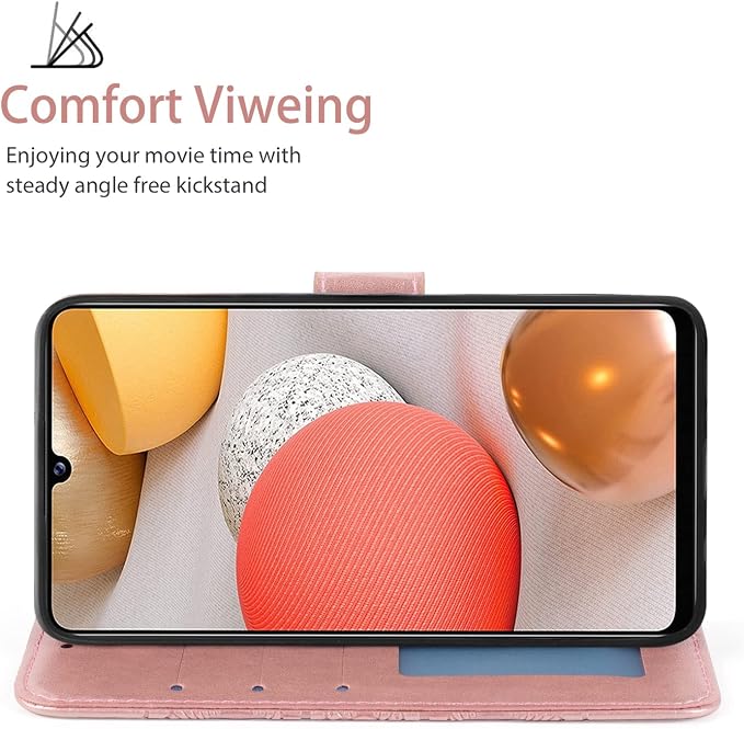 Case for Galaxy A42 5G Case Galaxy M42 5G SM-A426 Wallet Case with Tempered Glass Screen Protector Leather Flip Credit Card Holder Stand Phone Cover Cases for Samsung Galaxy A42 5G Blue