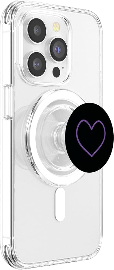 Purple Heart On Black PopSockets Adhesive PopGrip