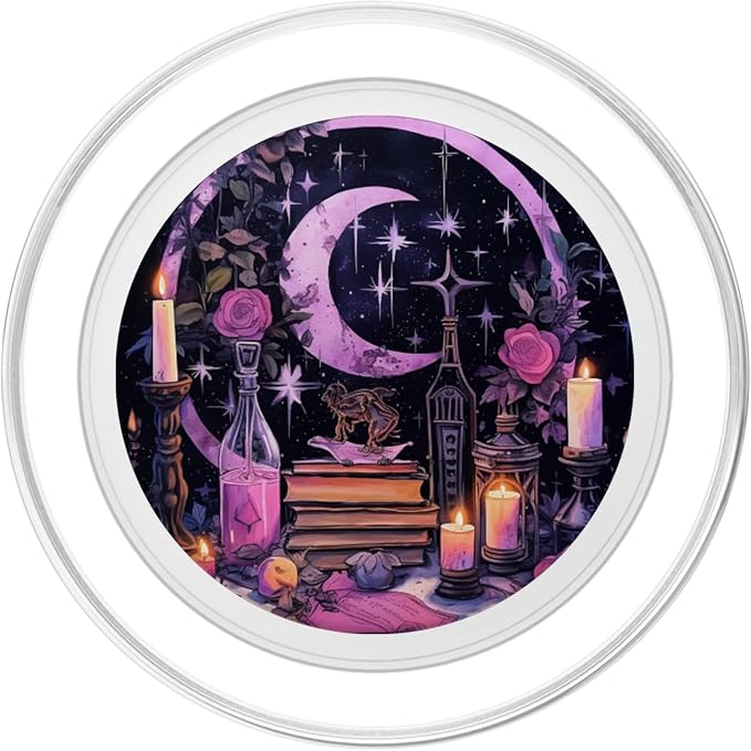 Wicca Celestial Altar Watercolor PopSockets PopGrip for MagSafe