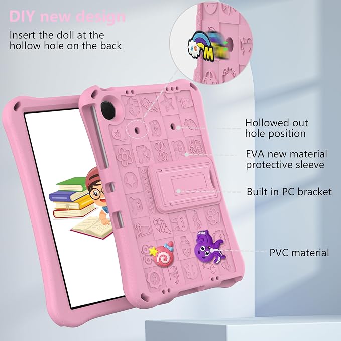Case for iPad 10.2 Inch 2021/2020/2019/ iPad Pro 10.5 Inch/Air 3rd Gen (2019) Shoulder Strap Kickstand Children Friendly Anti-Scratch Shockproof Case Lightpurple