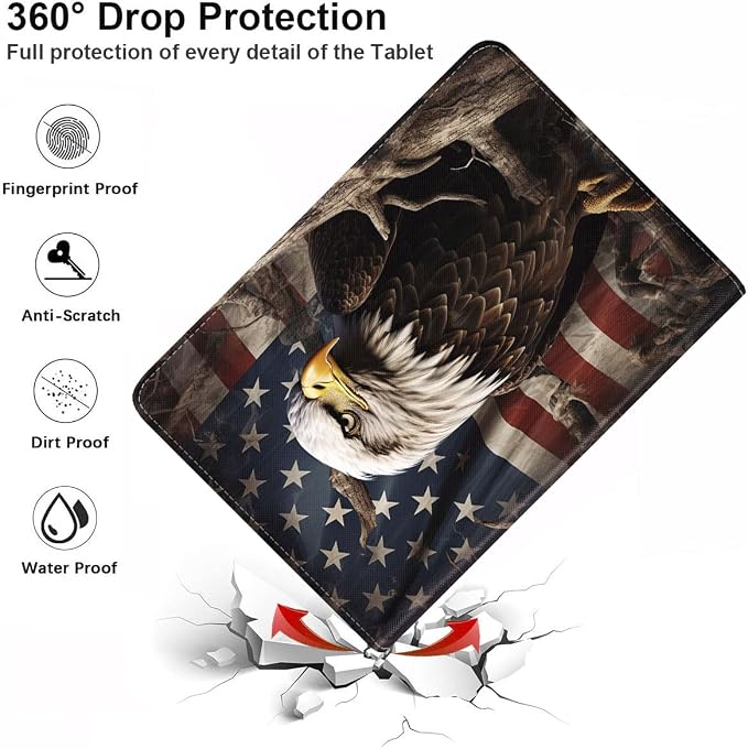 Case for Samsung Galaxy Tab S10 Lite/ S10 FE/ S9 FE 5G 10.9 Inch/ S9 11 Inch - Slim PU Leather Folding Stand Folio Cover with Auto Sleep/Wake - African American Girl