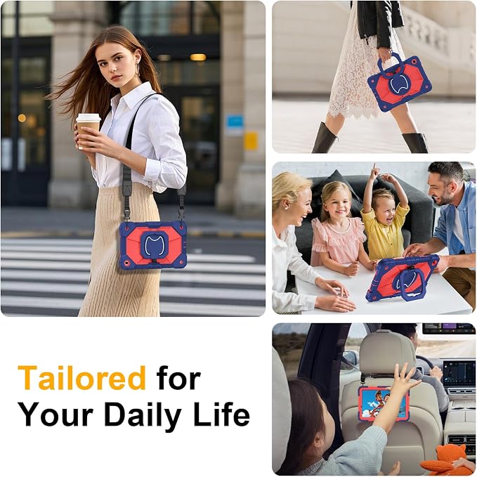 Case for Samsung Galaxy Tab A9 Plus 11 Inch 2023 Ubearkk Rugged Case for Samsung Galaxy A9+ Tablet SM-X210/X216/X218 with Screen Protector 360 Rotating Stand Shoulder Strap Pen Holder Black