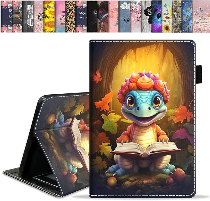 Case for Amazon Kindle Fire HD 10 Tablet 10.1 (9th/7th Generation 2019/2017 Release) Slim Folding Stand Folio Cover with Card Slot &amp Auto Wake/Sleep - African American Girl