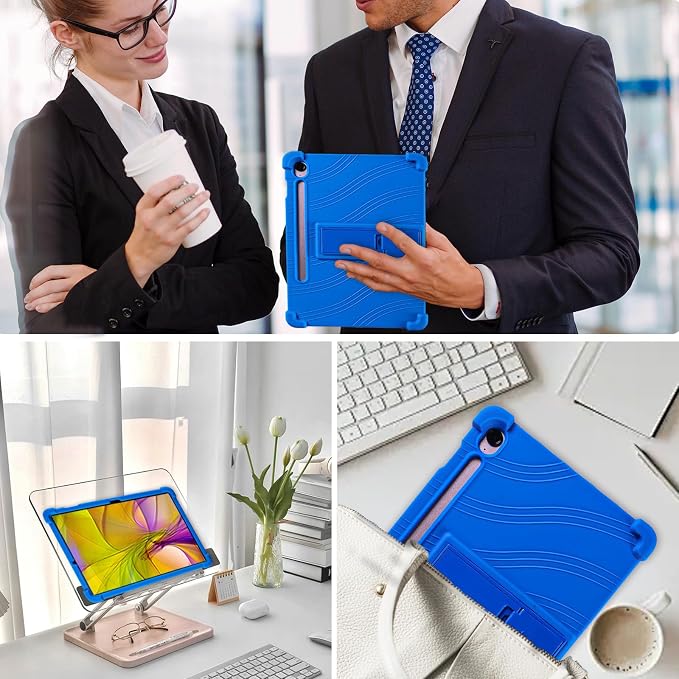 ATOOZ for Samsung Galaxy Tab S10 Lite/S10/S10 FE Case 10.9 2025Siliocne Case for Samsung Galaxy Tab S9/S9 FE 10.9 inch Tablet with PC Stand &amp Pen Slot (Black)