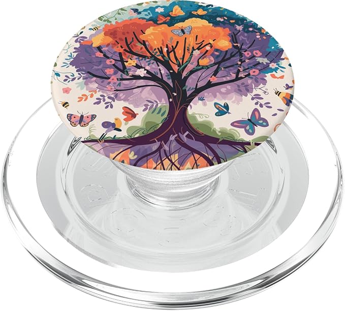 Vibrant Tree of Life | Colorful Watercolor Design PopSockets PopWallet for MagSafe