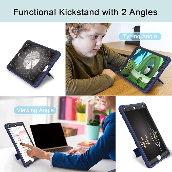 Azzsy Case for iPad 9th Generation/iPad 8th Generation/iPad 7th Generation (10.2 Inch 2021/2020/2019 Model) Heavy Duty Shockproof Rugged Protective Case for iPad 10.2 inch Alpine Green