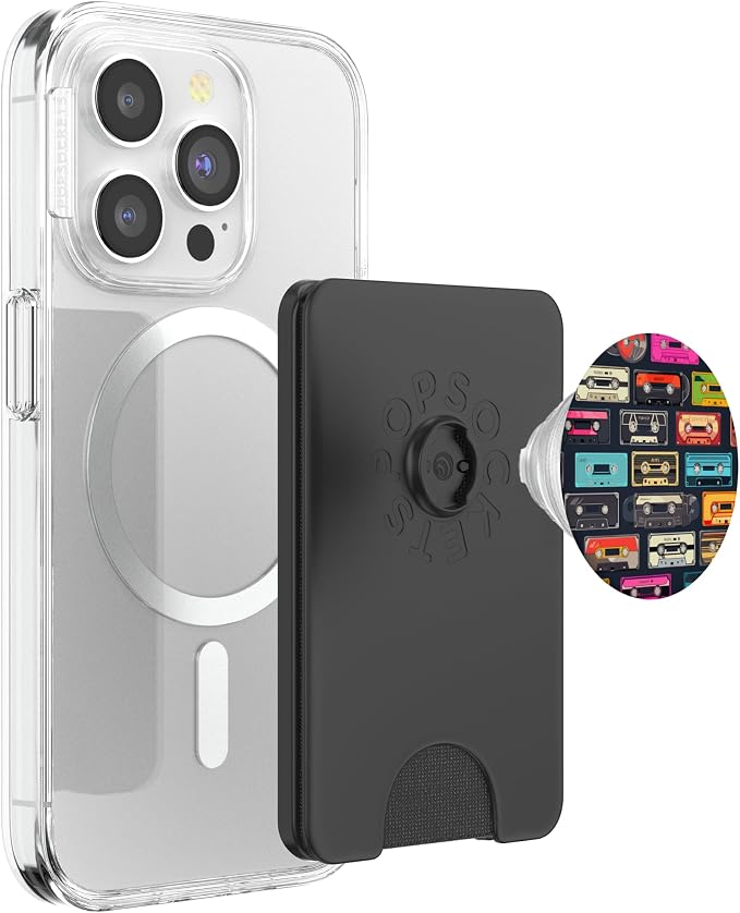 Retro Life Music Lover Cassette National Retro Day PopSockets PopGrip for MagSafe