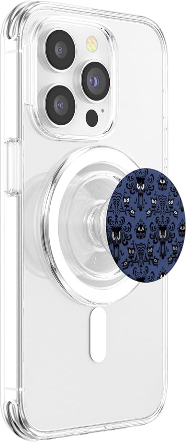 Spooky Wallpaper Halloween Pattern Purple PopSockets PopGrip: Swappable Grip for Phones &amp Tablets PopSockets Adhesive PopGrip