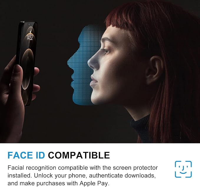 TECHO Privacy Screen Protector Compatible with iPhone 16e / iPhone 14 / iPhone 13 / iPhone 13 Pro Tempered Glass Film (Edge to Edge Full Coverage) (Anti Spy) (Case Friendly) (2 PACK) (6.1 inch)