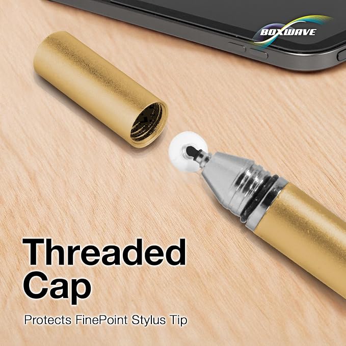 BoxWave Stylus Pen Compatible with Apple Watch Series 10 (46mm) - FineTouch Capacitive Stylus Super Precise Stylus Pen - Champagne Gold