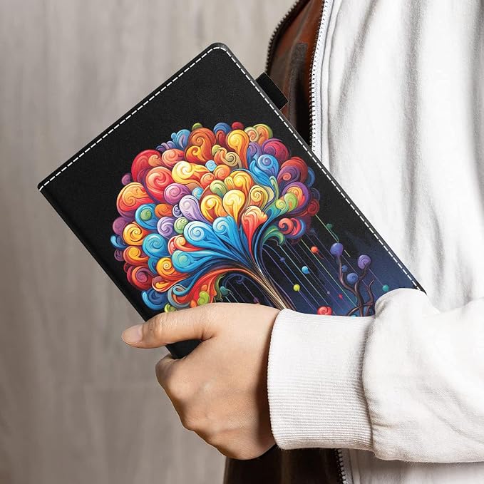 Case for Amazon Kindle Fire HD 8/Fire HD 8 Plus Tablet (12th/10th Generation 2024/2022/2020 Release) - PU Leather Folio Cover with Smart Auto Wake/Sleep Bald Eagle