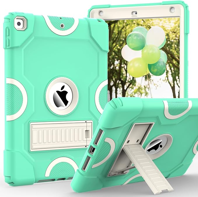 ZoneFoker for iPad 9th Generation Case iPad 8th 7th Generation Case iPad 10.2 Inch 2021/2020/2019 Case Heavy Duty Rugged Shockproof Protective Cover with Kickstand Black