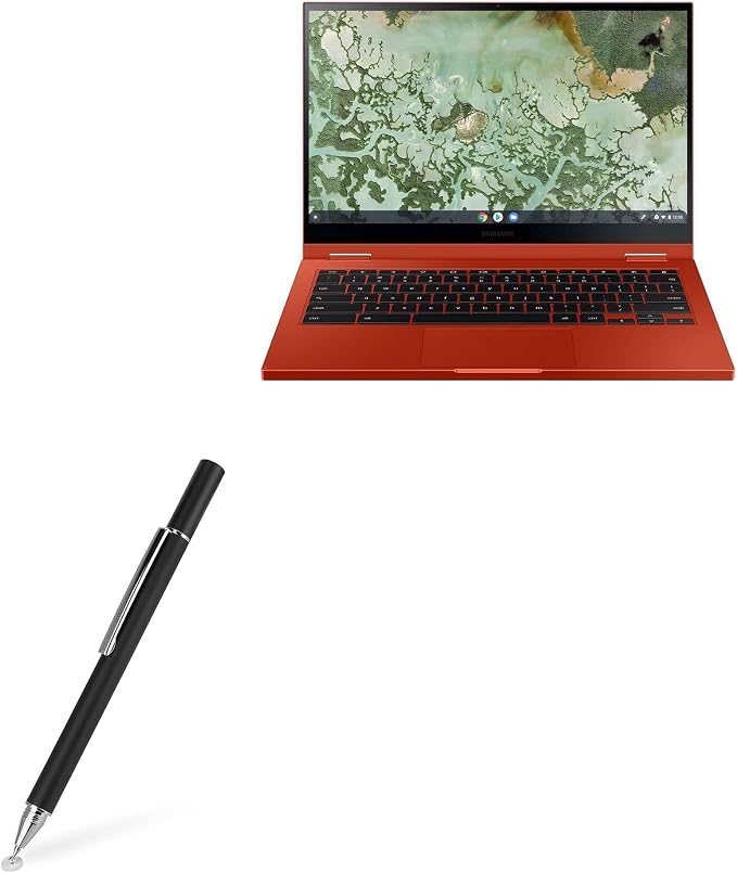 BoxWave Stylus Pen Compatible with Samsung Galaxy Chromebook 2 - FineTouch Capacitive Stylus Super Precise Stylus Pen - Jet Black