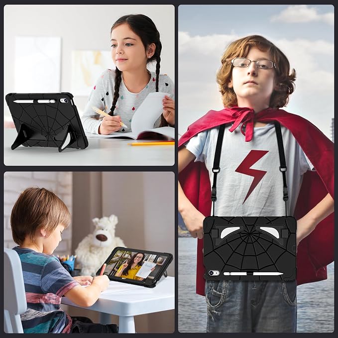 Auizotl Case for iPad (A16) 11'' 11th/10th Generation 10.9'' 2025/2022iPad Case 10th Generation with Screen ProtectorHeavy Duty Shockproof Cover for i Pad 11.0/10.9 InchBlack
