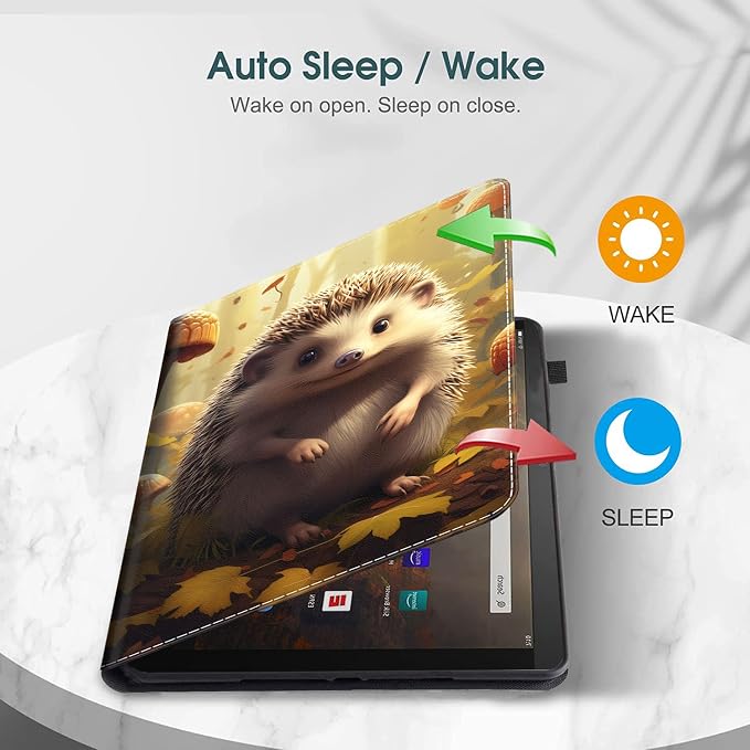 Case for All-New Amazon Fire HD 10 and 10 Plus Tablet (13th/11th Generation 2023/2021 Release) 10.1 Multi-Angle Smart Stand Cover Auto Sleep/Wake Skull and Fire